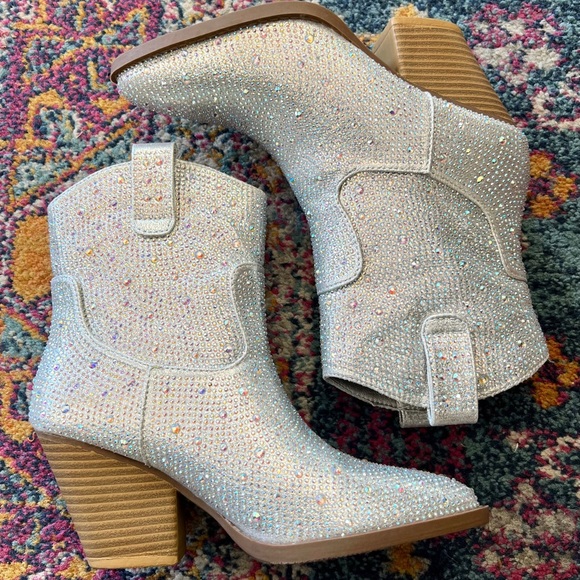 Brand New, Never worn Rhinestone Booties. - Picture 1 of 1